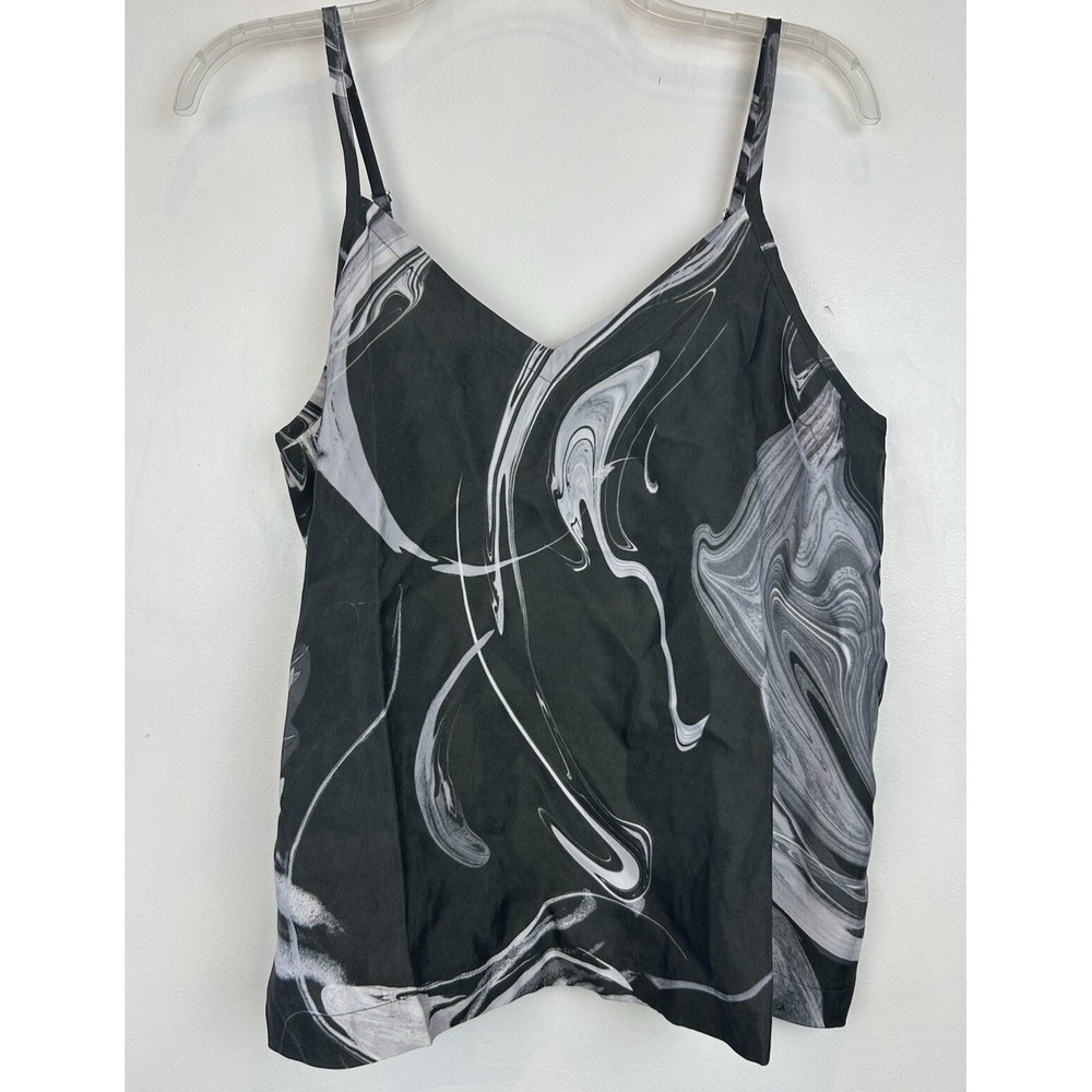 Athleta Womens Cami Top Medium Gray Marble Fairy Whimsigoth Flowy Oversized New